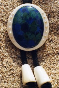 Pendentif azurite-malachite